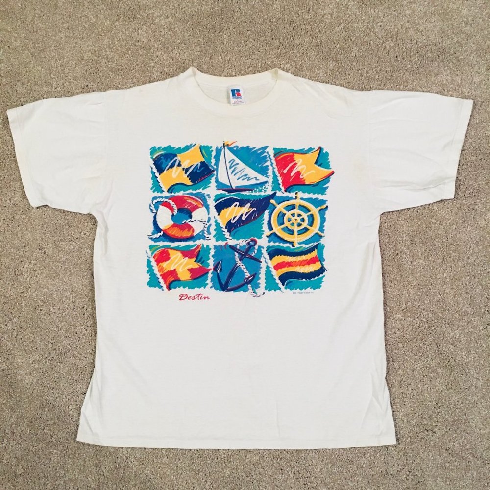 Vintage 90s nautical tshirt - Florida